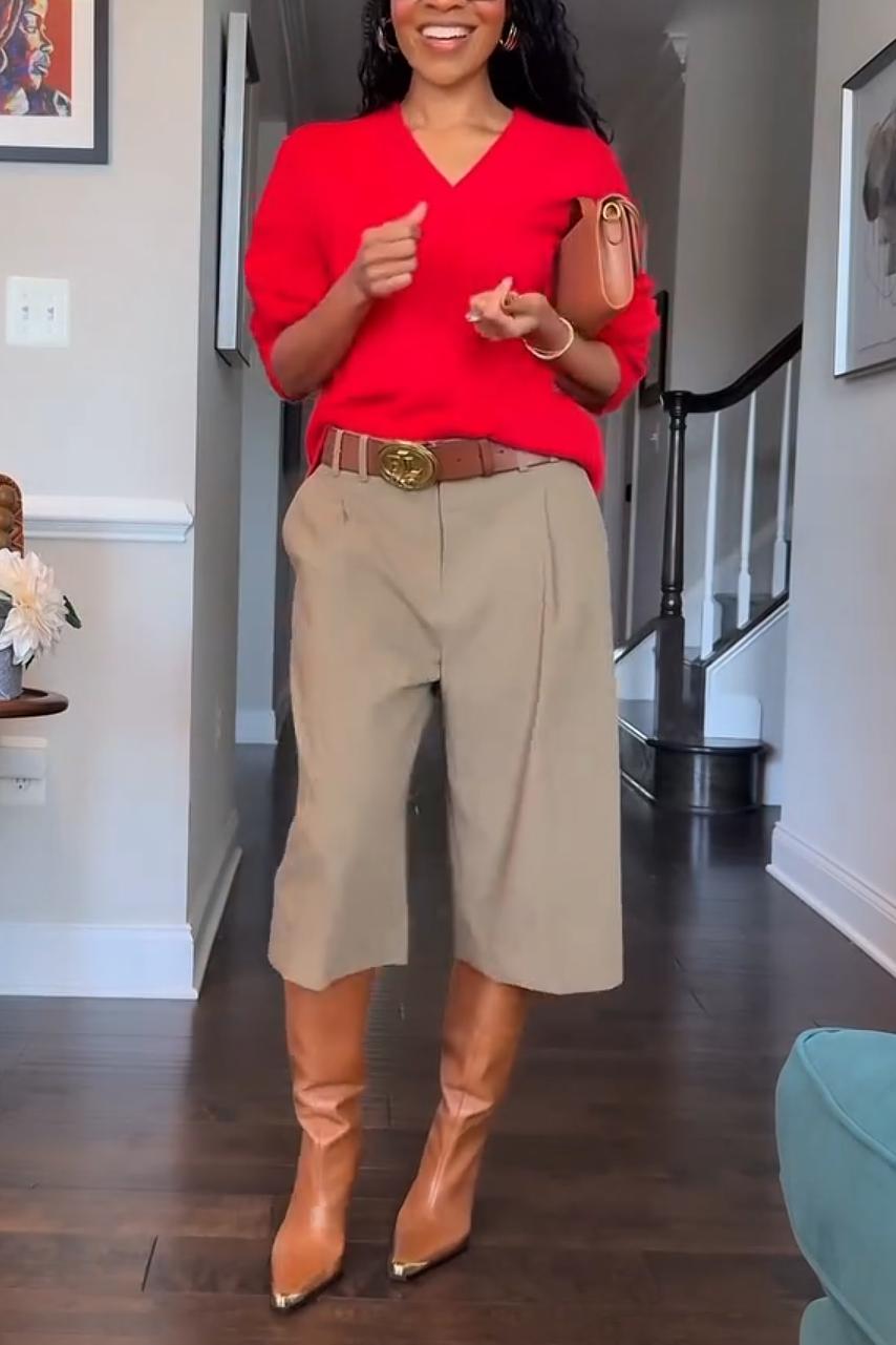 Pleated Bermuda Shorts