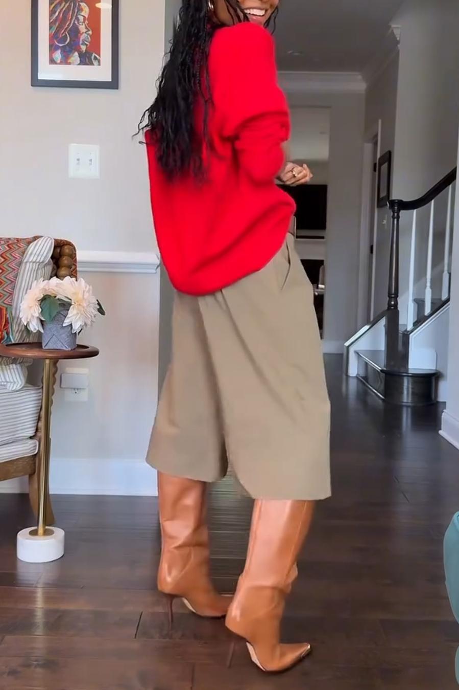 Pleated Bermuda Shorts