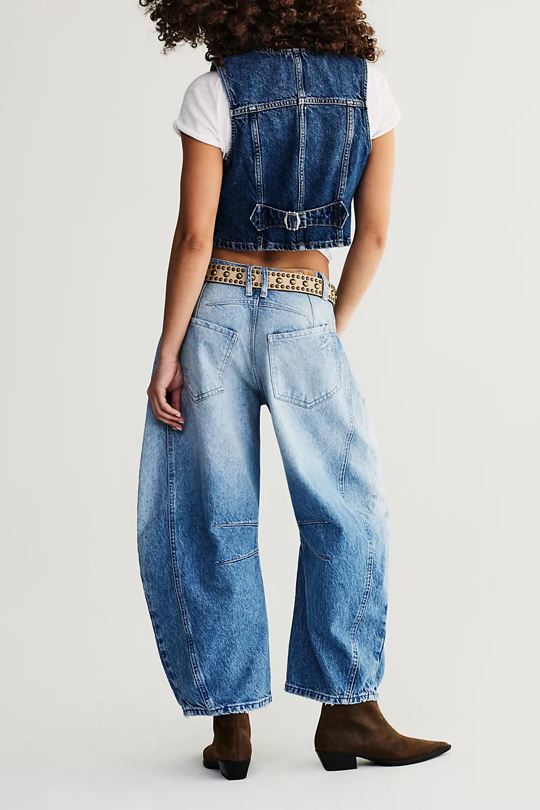 We The Free Good Luck Mid-Rise Barrel Jeans