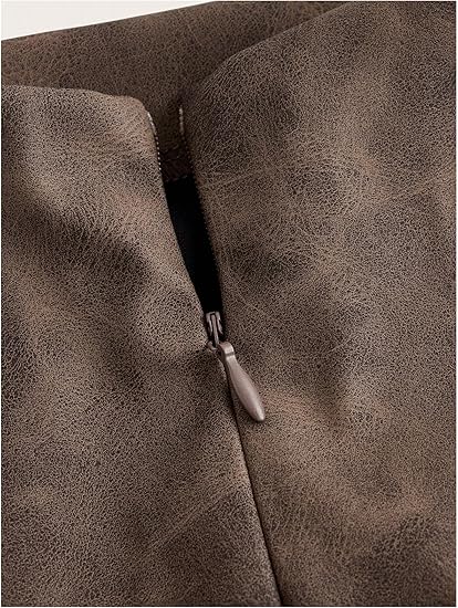 Women's PU Leather Ruched Bodycon Dresses