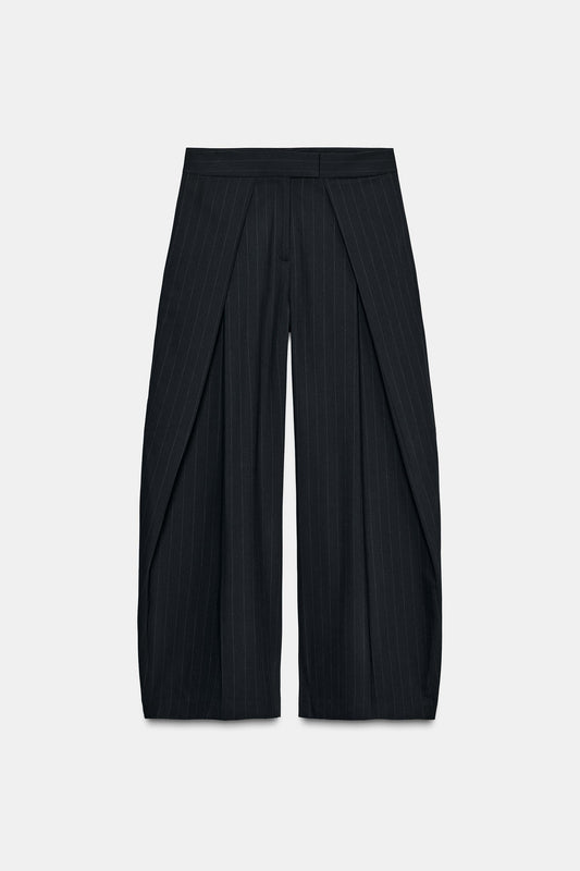Pinstripe Pleated Pants