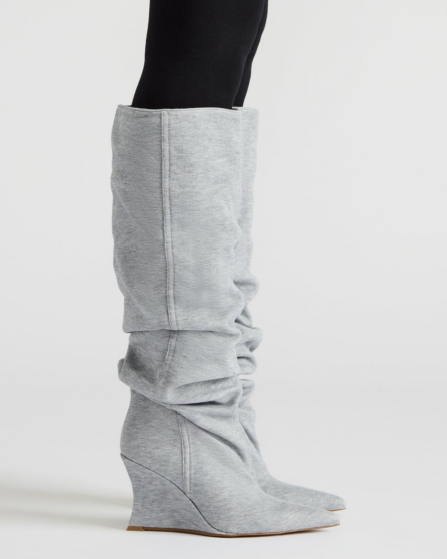 Distortion Grey Fabric Boots