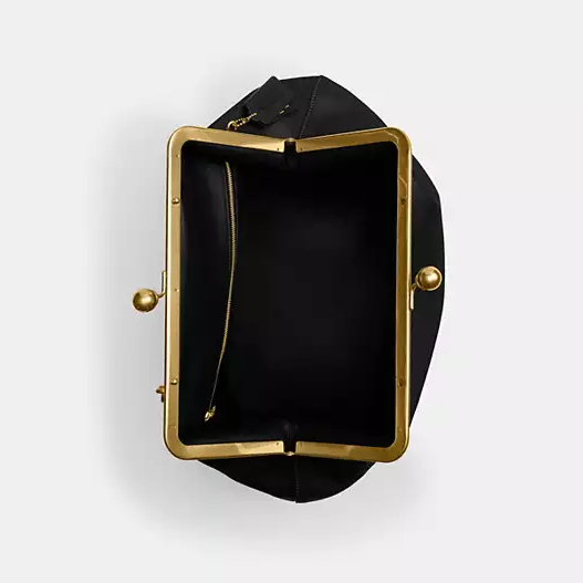 Large Kisslock Frame Bag In Crystal Signature Jacquard