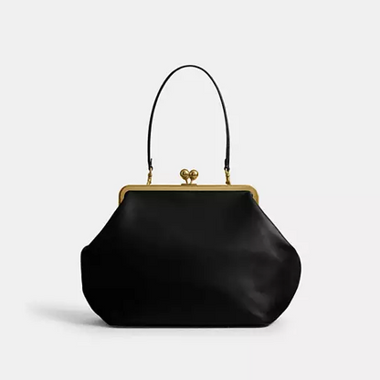 Large Kisslock Frame Bag In Crystal Signature Jacquard