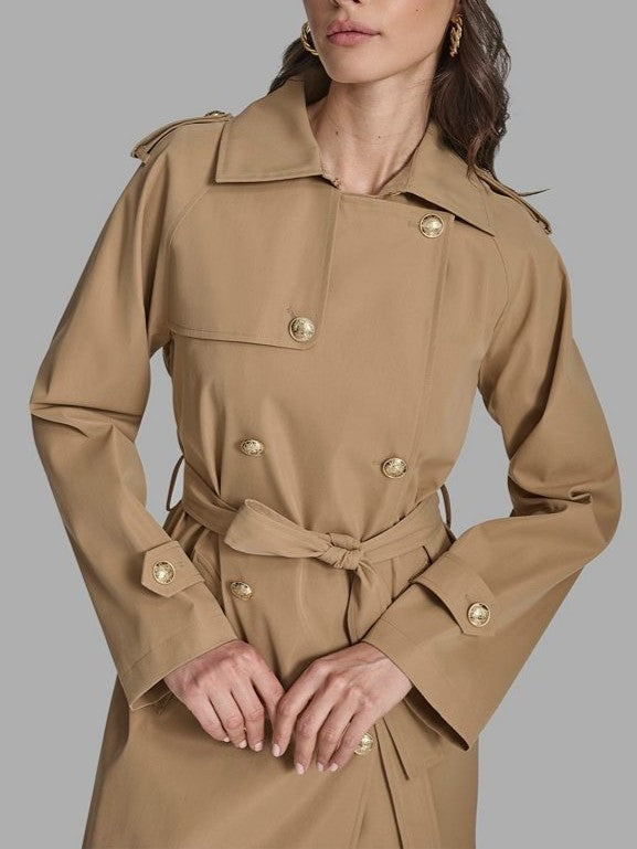 Women's Double-Breasted Belted Trench Coat