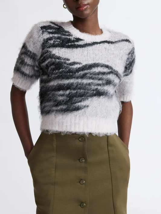 Fluffy Short Sleeve Sweater