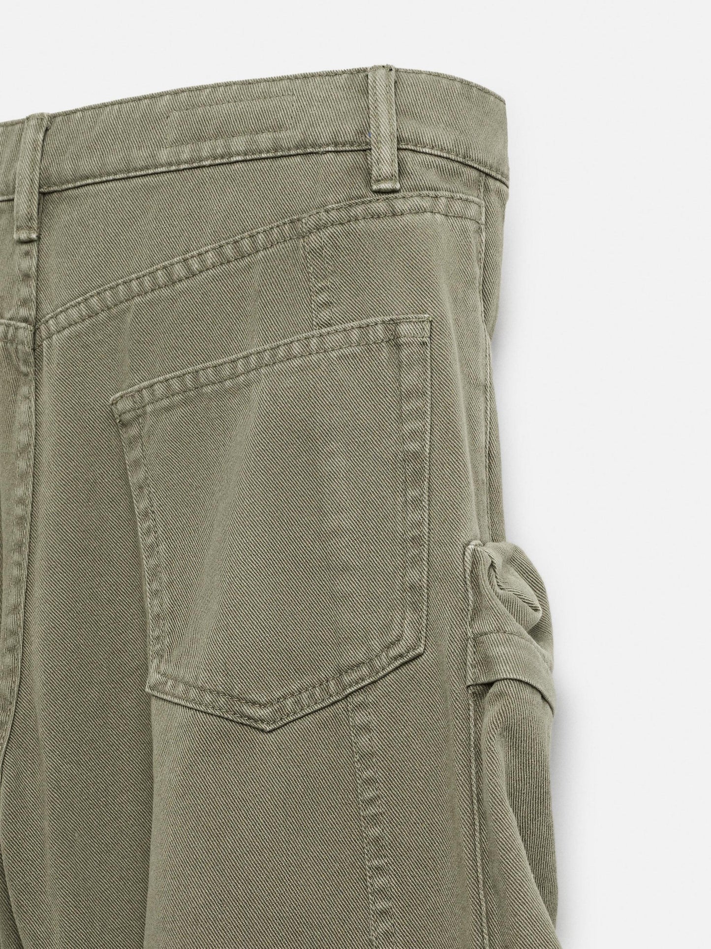 Denim Cargo Pants With Pockets