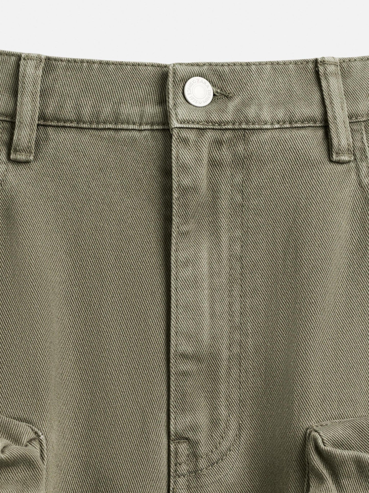 Denim Cargo Pants With Pockets