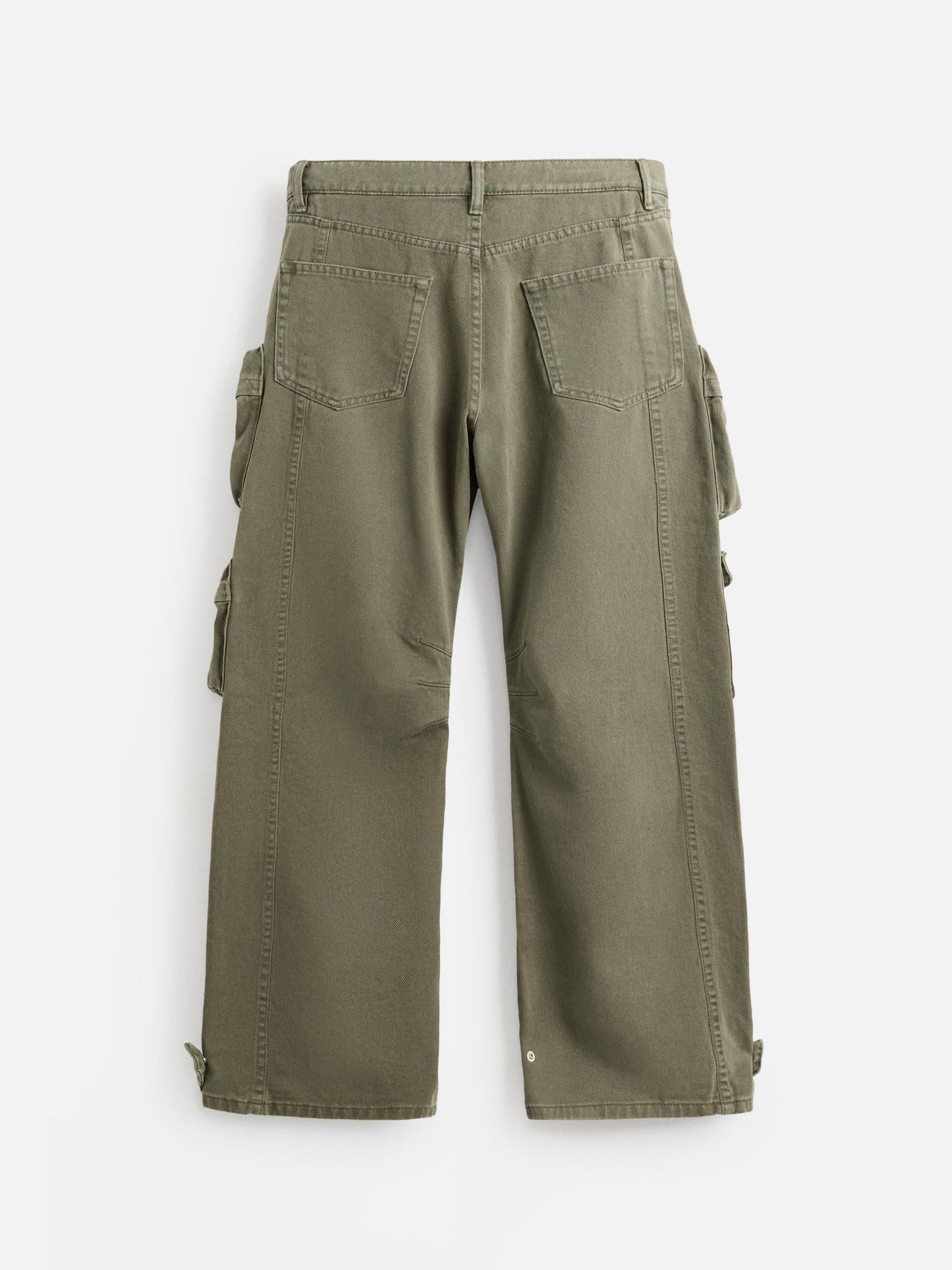 Denim Cargo Pants With Pockets