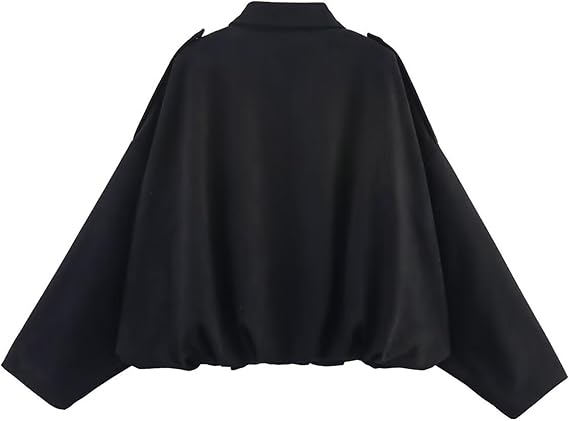 Faux Suede Lapel Pilot Bomber Jacket