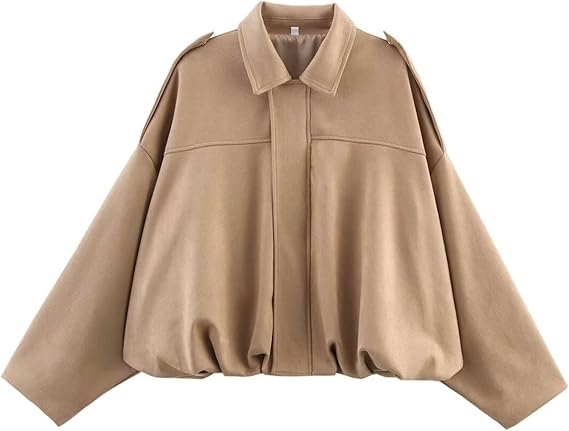 Faux Suede Lapel Pilot Bomber Jacket