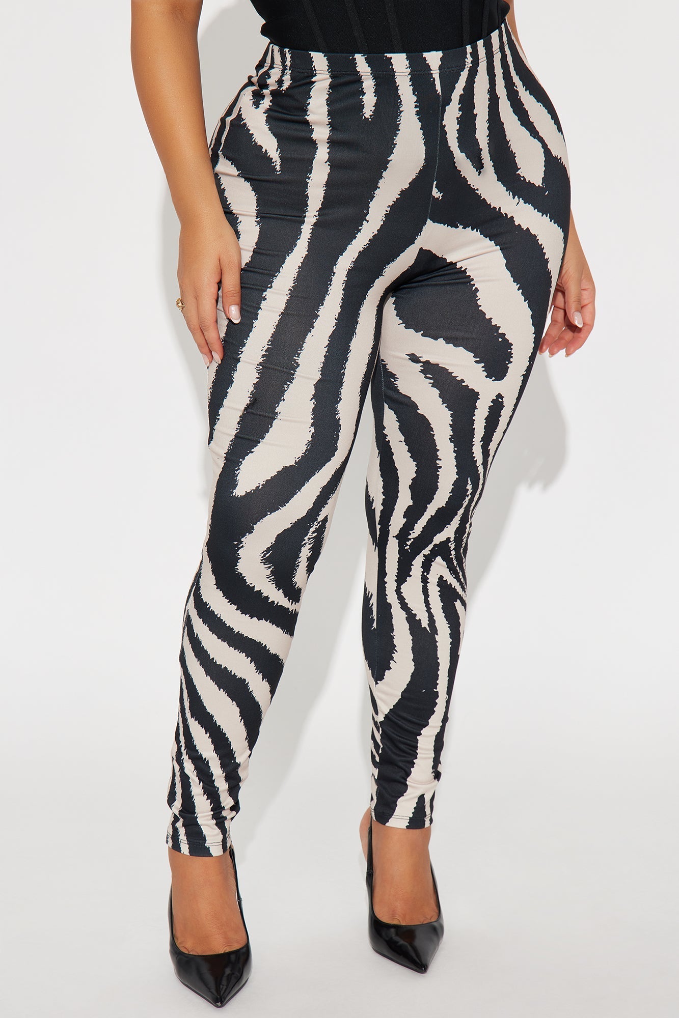 Midrise Zebra Print Legging