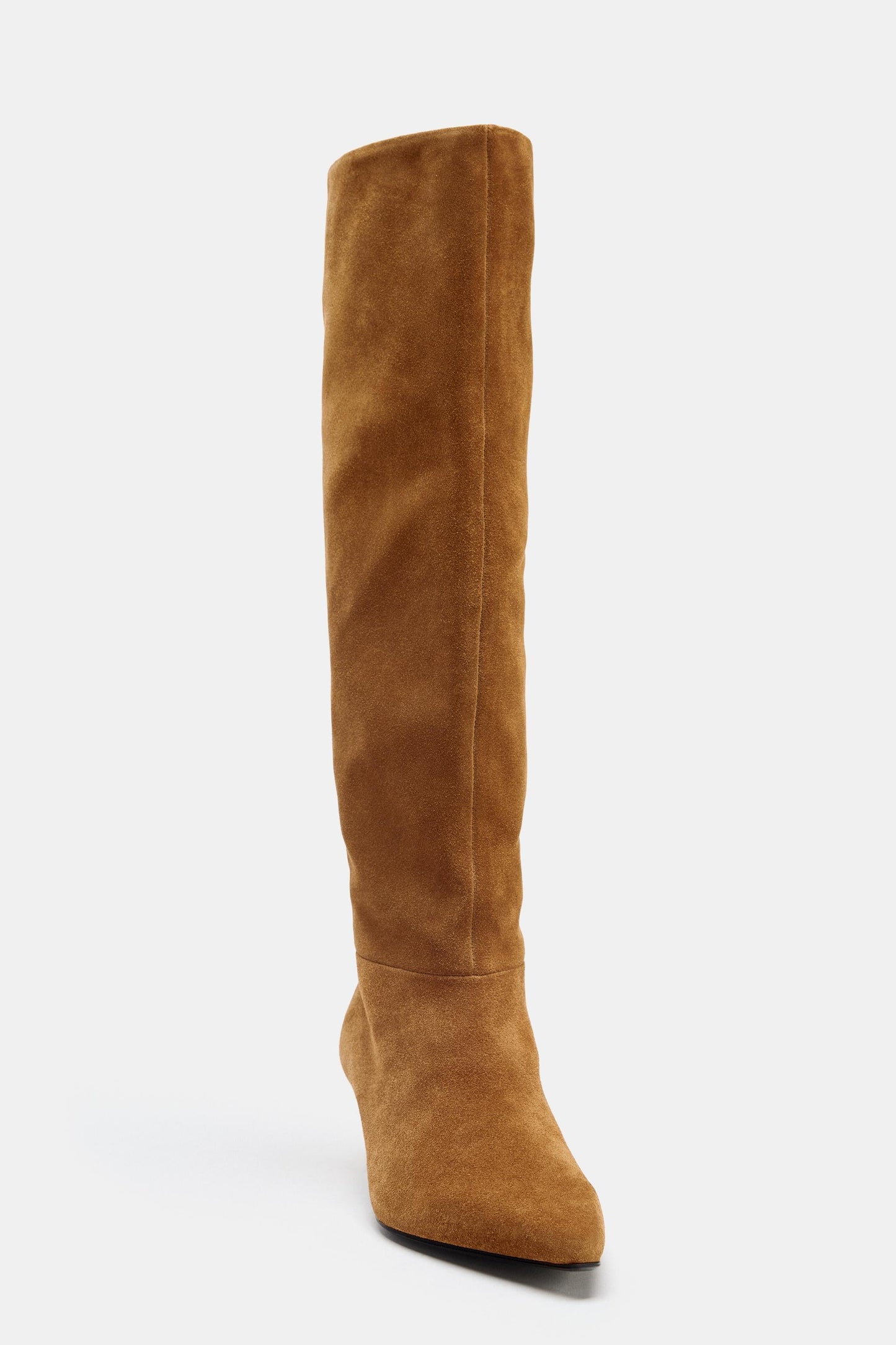 Faux Suede Heeled Boots