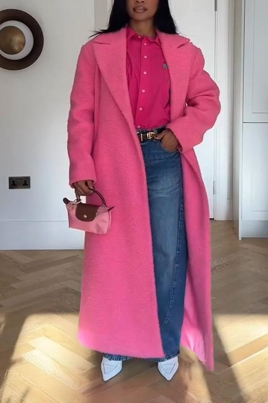 Pink Fuzzy Blend Coat
