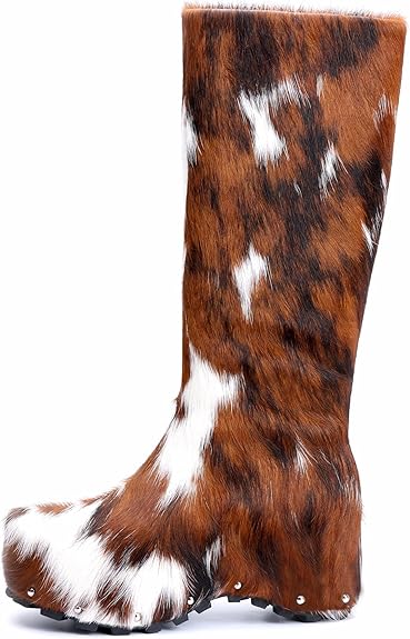 Wide Calf Cowgirl Boots – Handmade Knee-High Country Cowboy Winter Boots