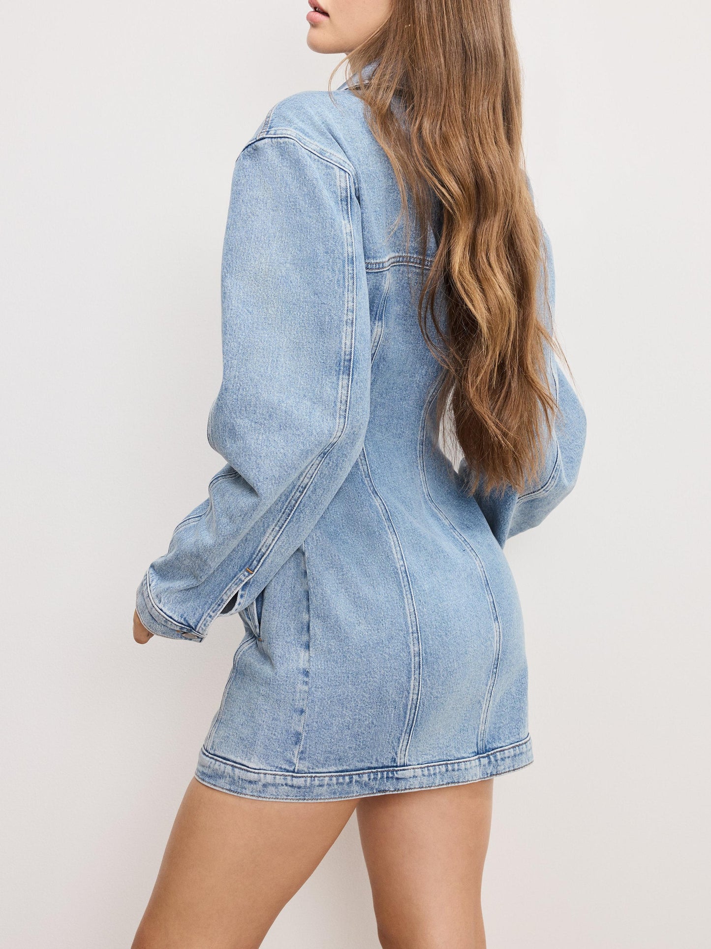 Barrel Long Sleeve Mini Dress