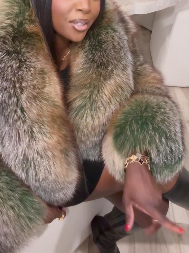 Mean Green Faux Fur Coat