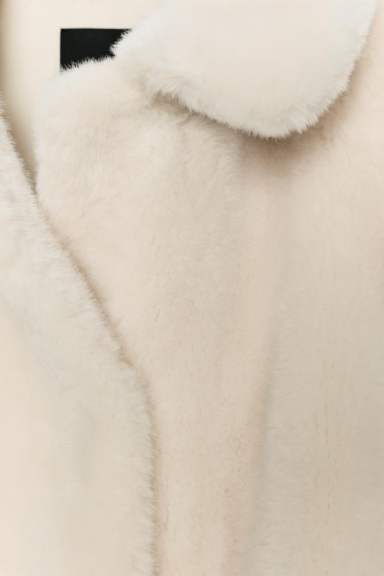 Faux Fur Belted Coat