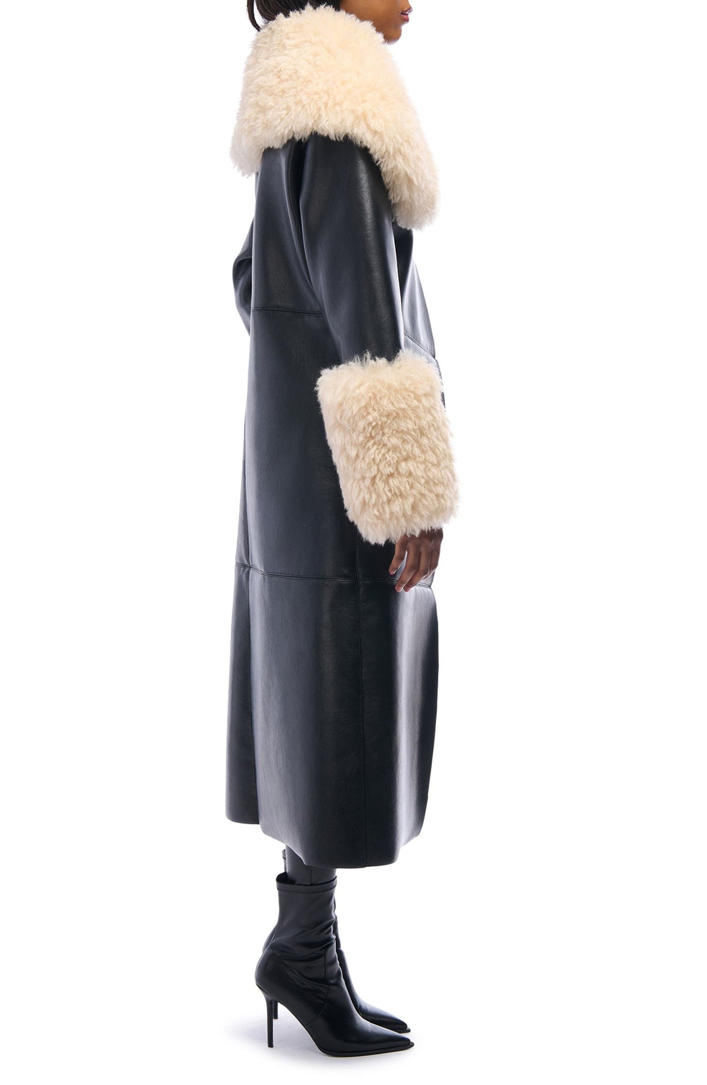 Faux Fur Trench Coat