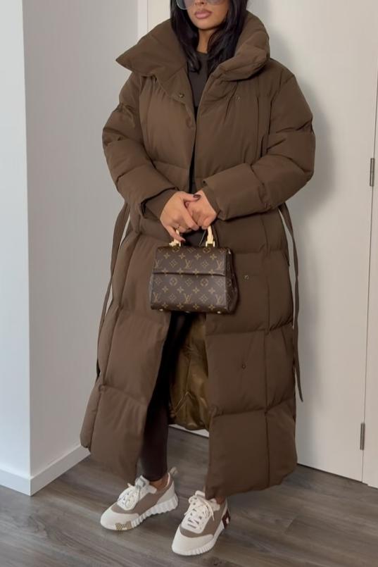 Longline puffer Brown