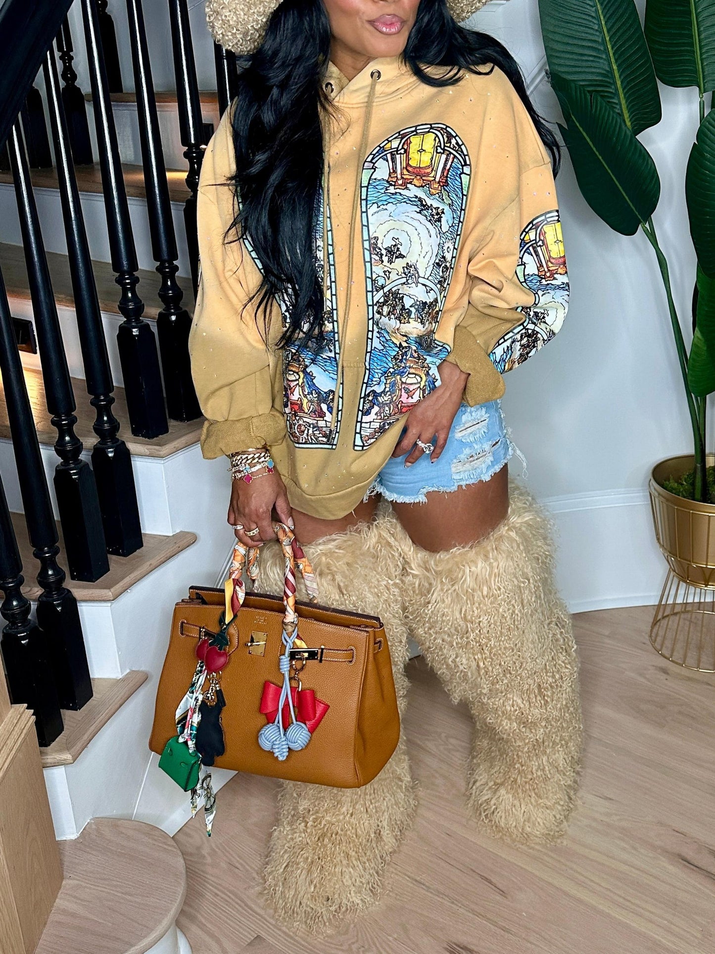 Mongolian Flat Thigh High Boots