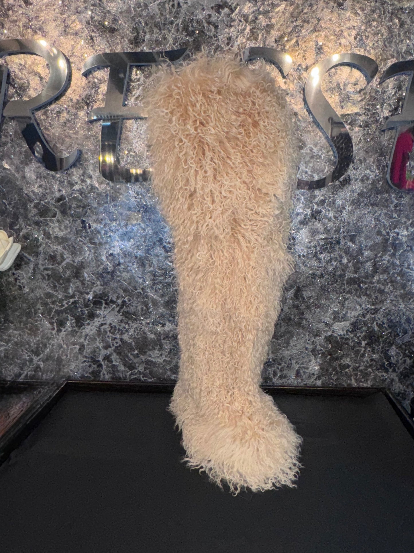 Mongolian Flat Thigh High Boots