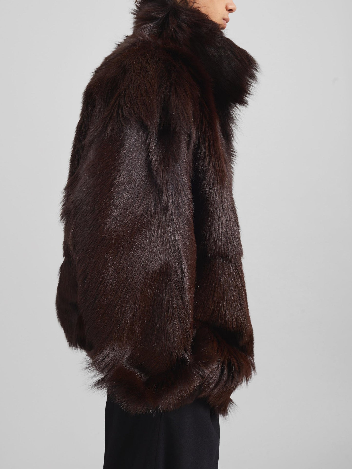 Nerola Funnel Neck Fur Coat