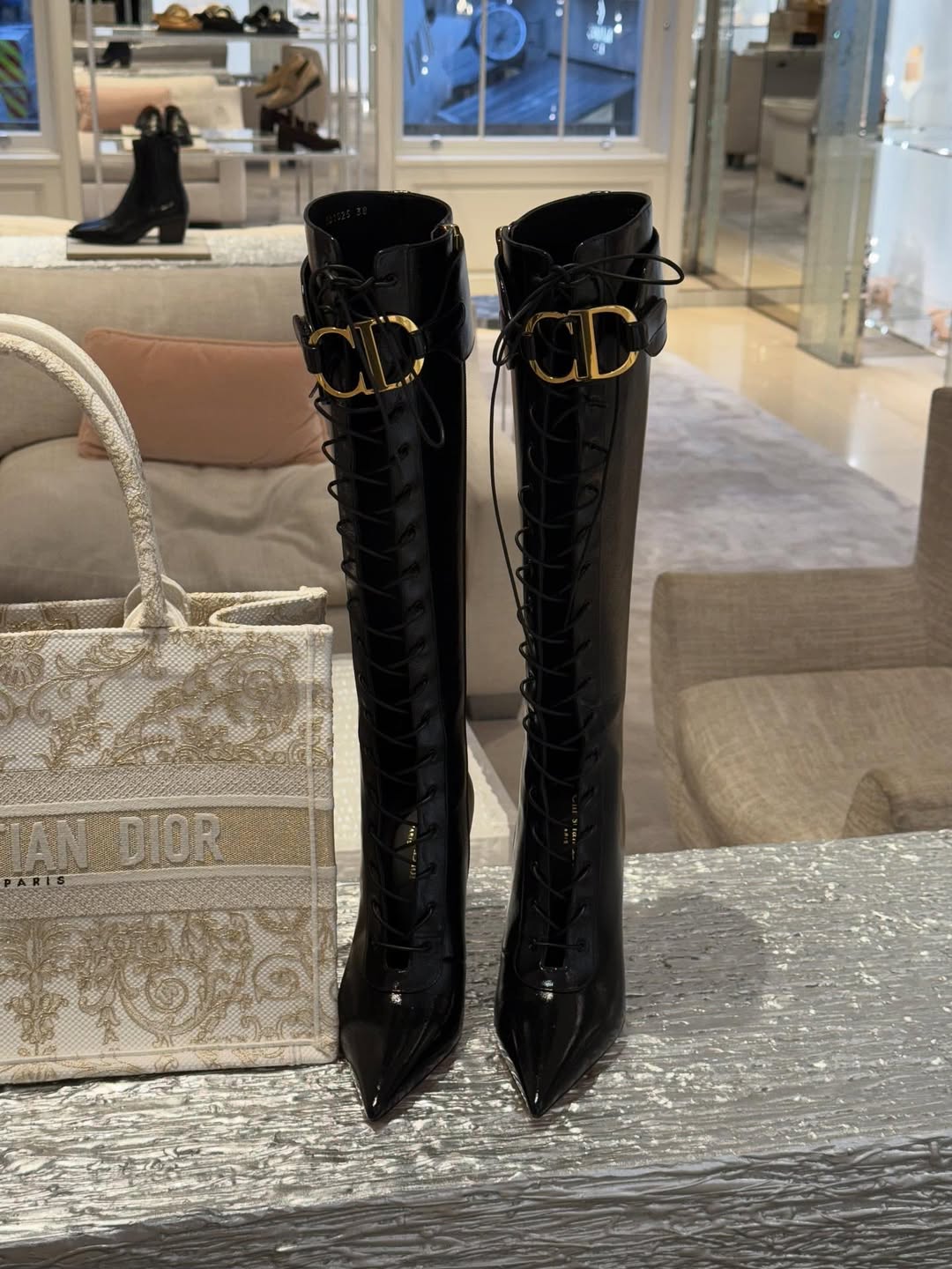 Vintage Pointed-Toe Stiletto Thigh Boots