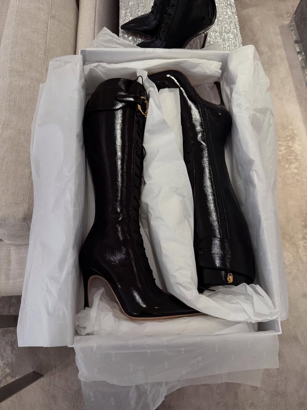 Vintage Pointed-Toe Stiletto Thigh Boots