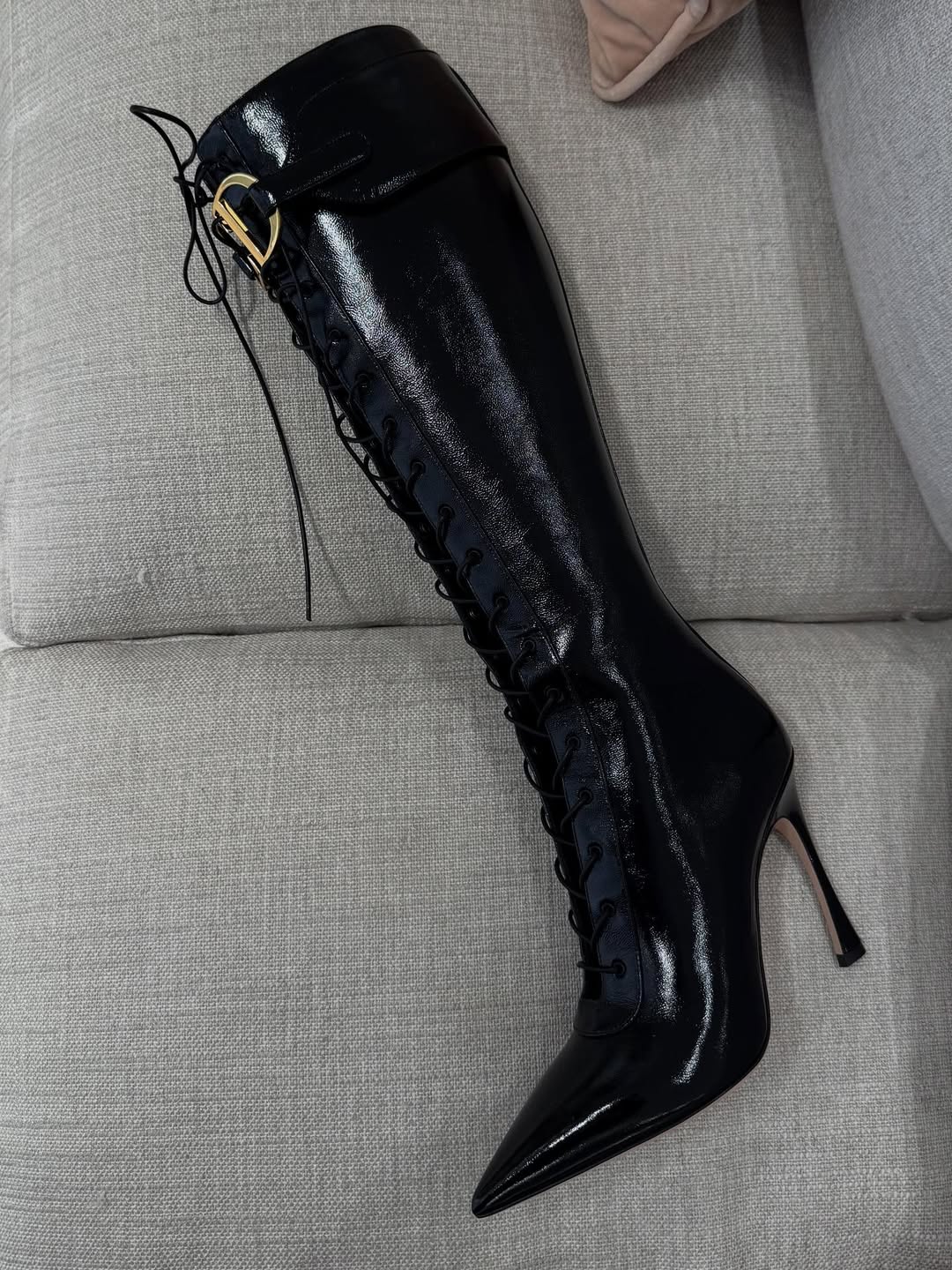 Vintage Pointed-Toe Stiletto Thigh Boots