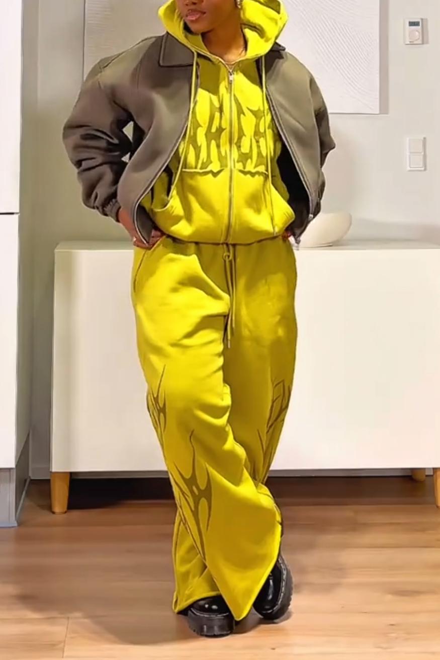 Fearless Heat Fleece Pant Set - Green