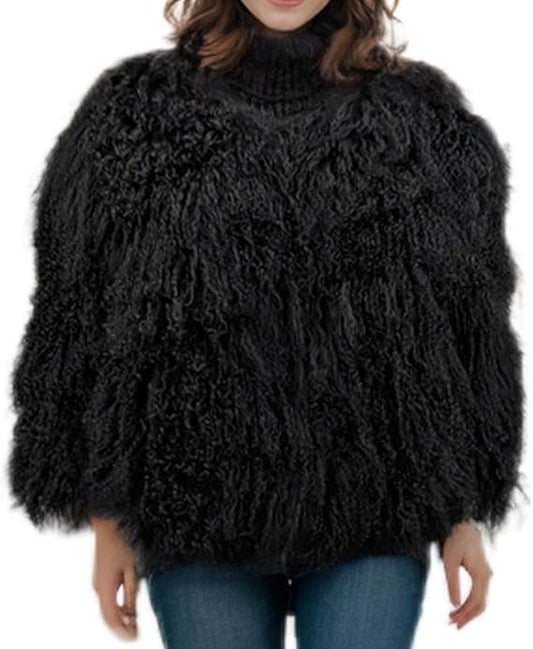 Mongolian Faux Fur Shaggy Coat