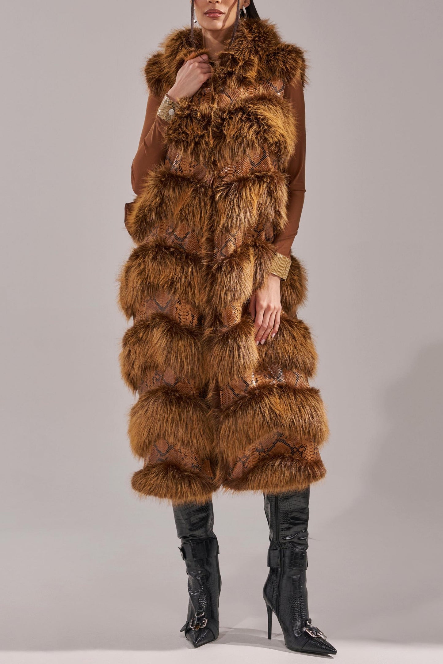 Good Owen Fur Trim Vest