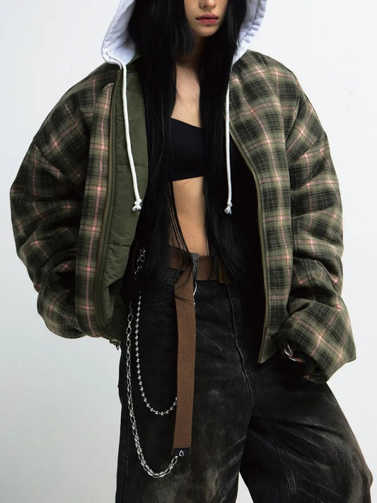 Peoplesense Reversible Checked Cotton Jacket