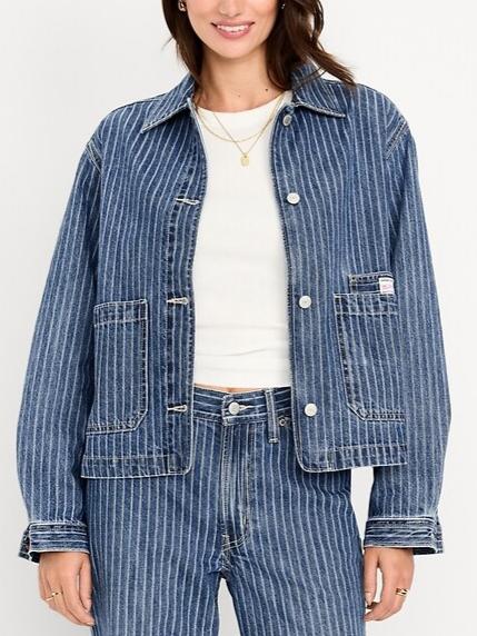 Cropped Jean Chore Jacket