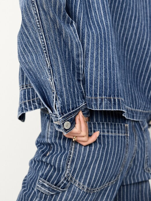 Cropped Jean Chore Jacket