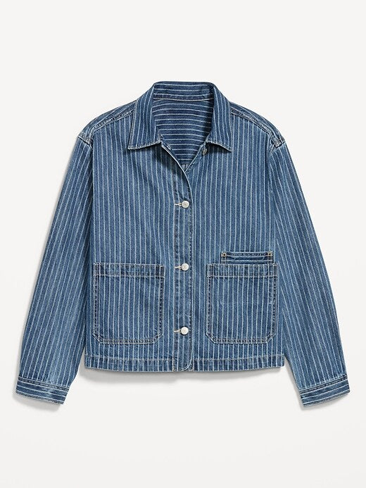 Cropped Jean Chore Jacket