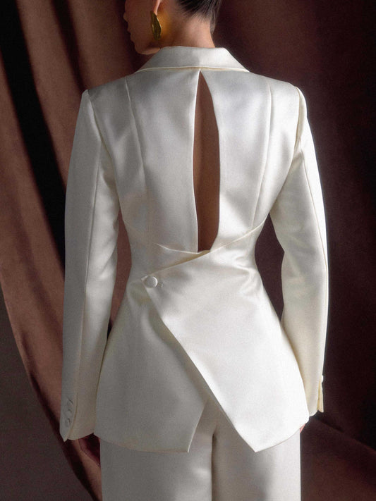 Tailored Satin Blazer