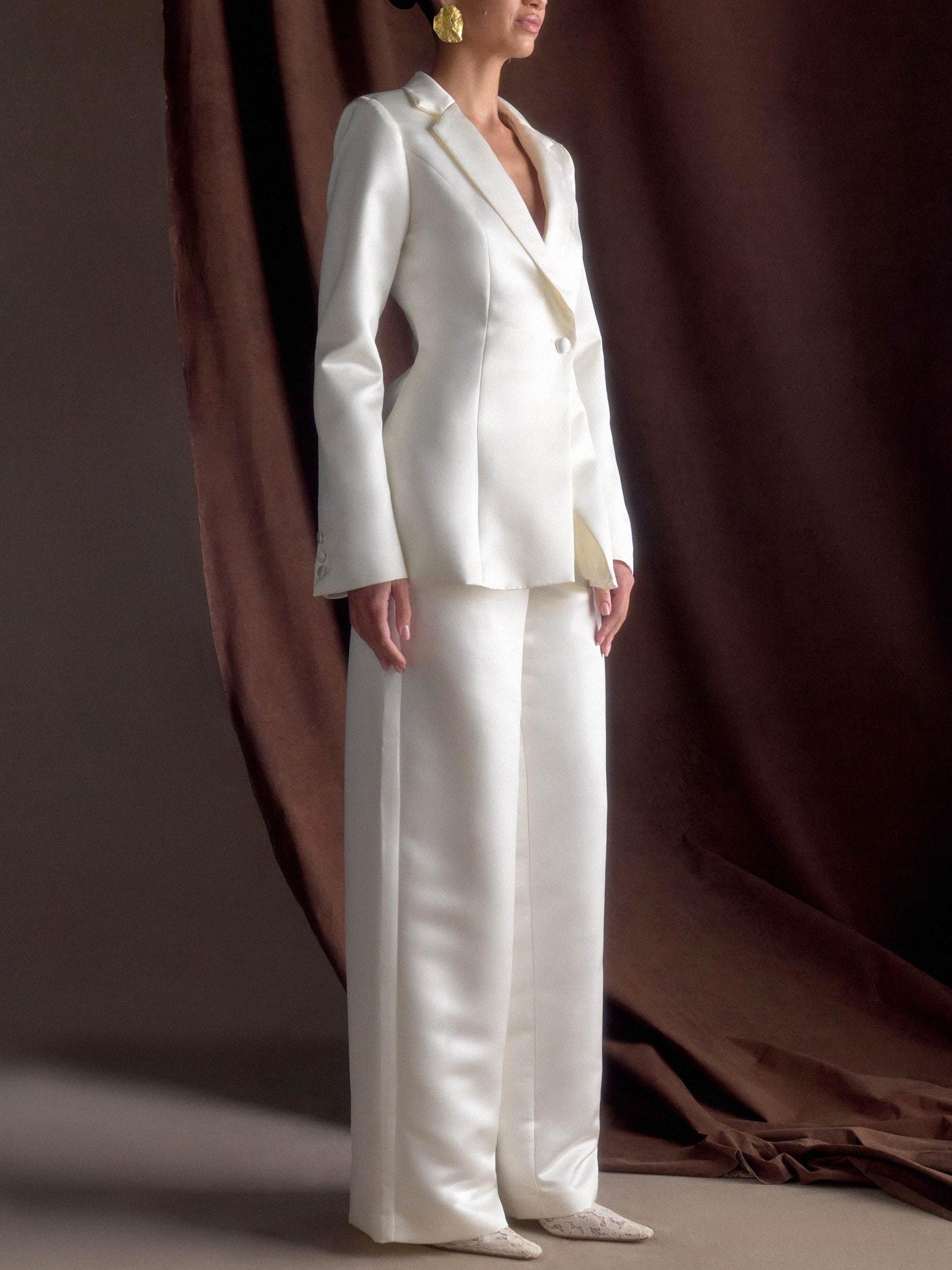 Tailored Satin Blazer