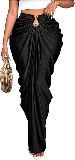 Ruched Bodycon Maxi Skirt
