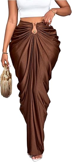Ruched Bodycon Maxi Skirt