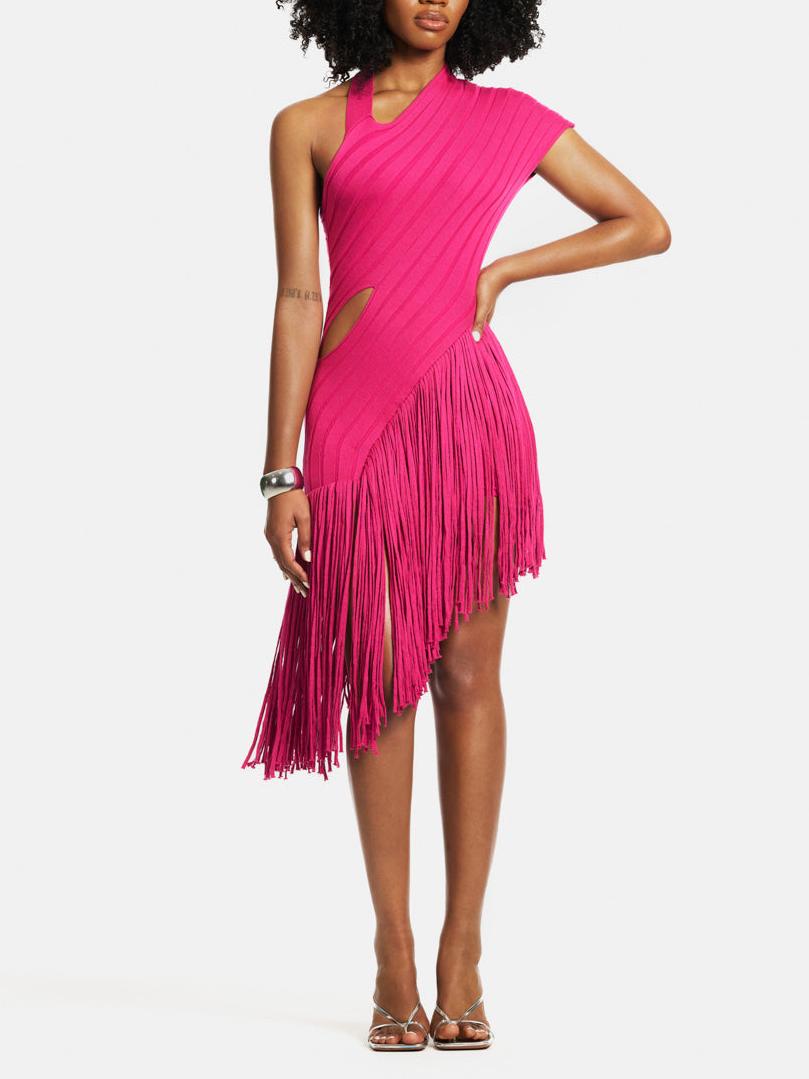 Lea Knit Fringe Dress