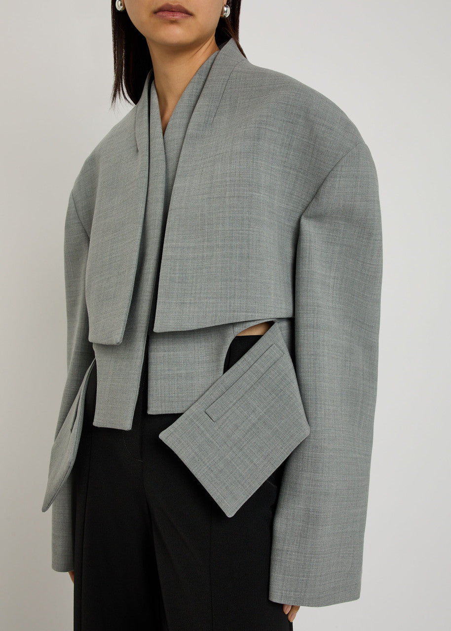 Mode Cut-out Woven Jacket