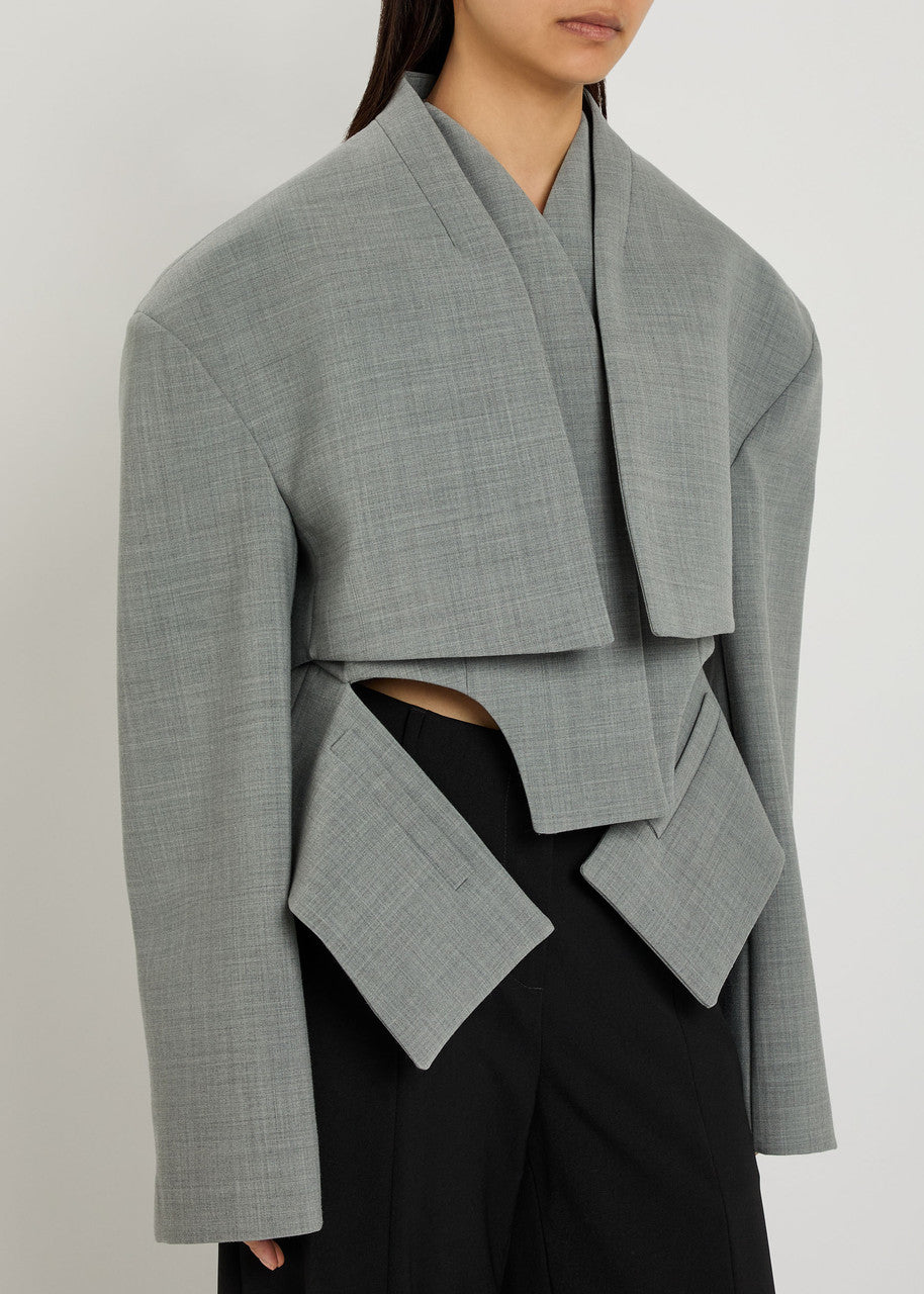 Mode Cut-out Woven Jacket