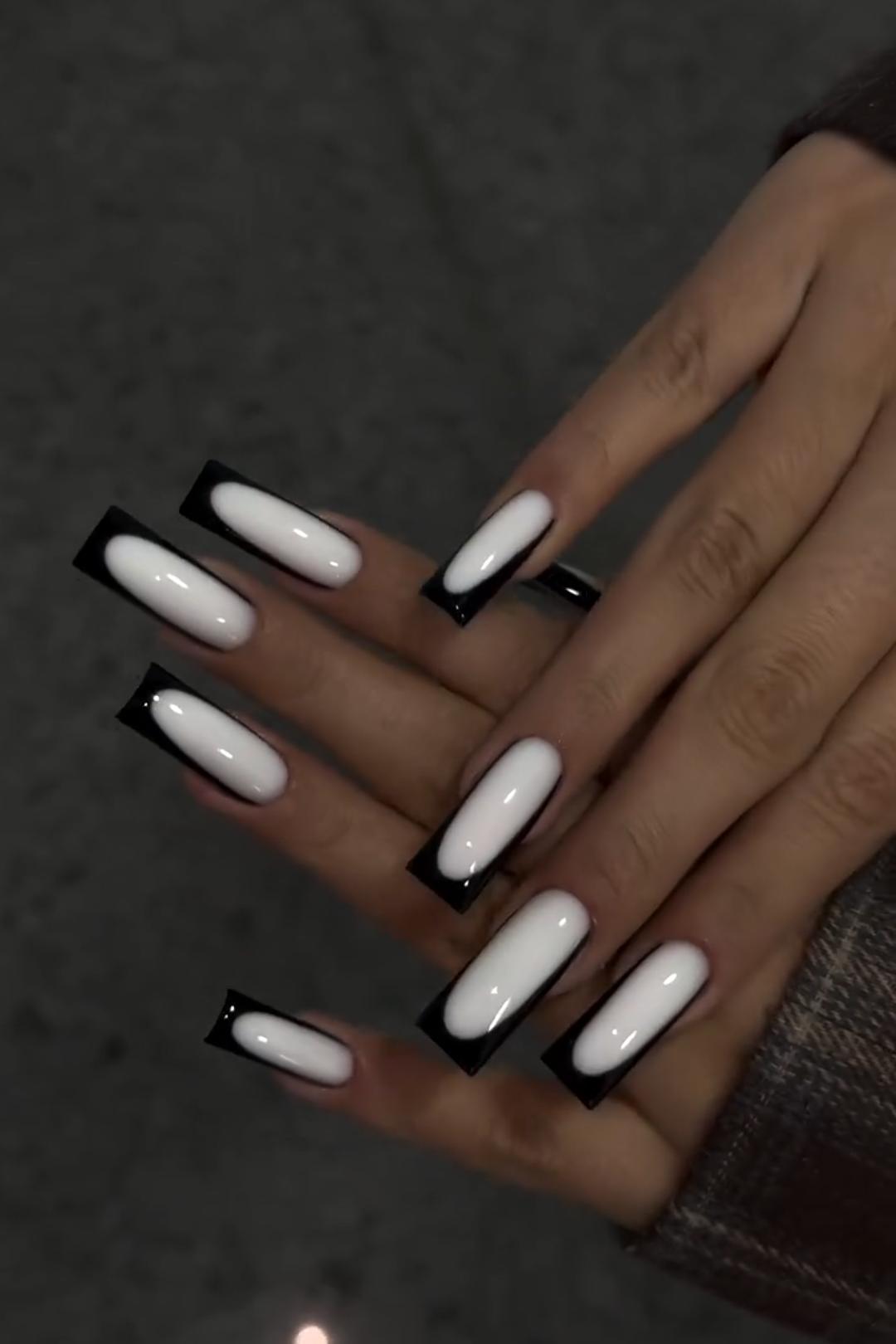 Creamy Dark Chocolate Square Press-On Nails