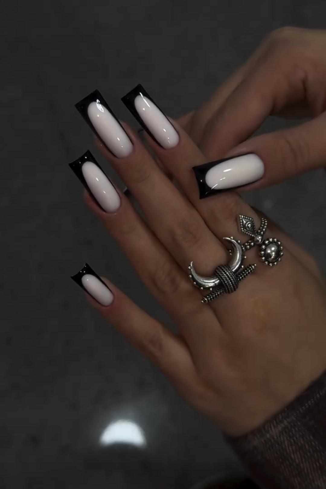 Creamy Dark Chocolate Square Press-On Nails