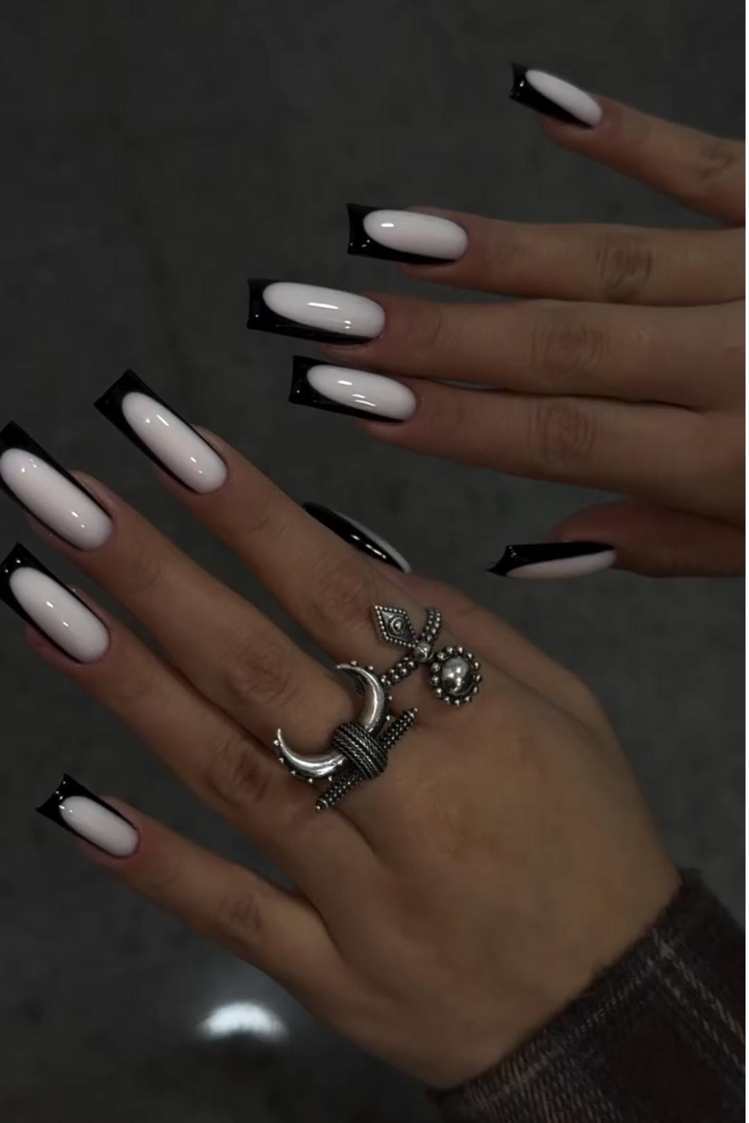 Creamy Dark Chocolate Square Press-On Nails