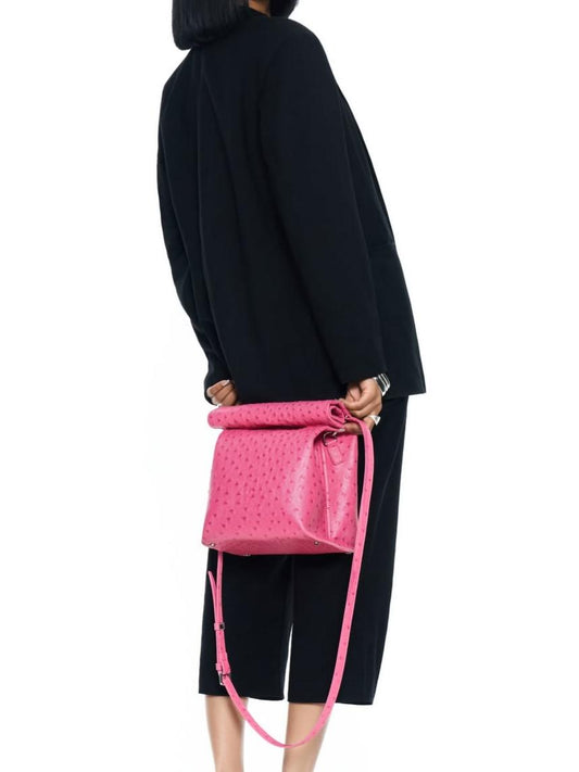 Paper Bag–Inspired Roll-Top Crossbody Bag