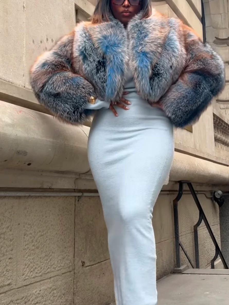The Tamica Blue Frost Crop Jacket