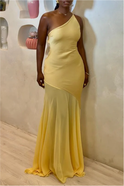 Ethereal One-Shoulder Maxi Dress